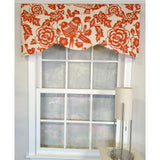RLF Home 3" Rod Pocket High Quality Fabric Love Bird Mandy Valance for Windows 50" x 17" Orange