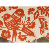 RLF Home 3" Rod Pocket High Quality Fabric Love Bird Mandy Valance for Windows 50" x 17" Orange