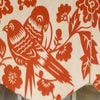 RLF Home 3" Rod Pocket High Quality Fabric Love Bird Mandy Valance for Windows 50" x 17" Orange