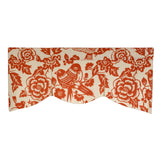 RLF Home 3" Rod Pocket High Quality Fabric Love Bird Mandy Valance for Windows 50" x 17" Orange