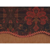 RLF Home 3" Rod Pocket High Quality Fabric Espadas Glory Valance for Windows 50" x 16" Burgundy