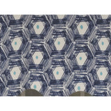 RLF Home 3" Rod Pocket High Quality Fabric Jerin Regal Valance for Windows 50" x 17" Navy