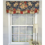 RLF Home 3" Rod Pocket High Quality Fabric Newbury Glory Valance for Windows 50" x 16" Marine