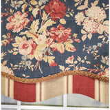 RLF Home 3" Rod Pocket High Quality Fabric Newbury Glory Valance for Windows 50" x 16" Marine