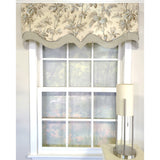 RLF Home 3" Rod Pocket High Quality Fabric Brantwood D-Regal Valance for Windows 50" x 17" Mist