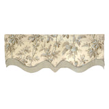 RLF Home 3" Rod Pocket High Quality Fabric Brantwood D-Regal Valance for Windows 50" x 17" Mist