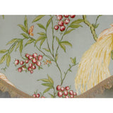 RLF Home 3" Rod Pocket High Quality Fabric Long Tail Cornice Valance With Scalloped Trim for Windows 50" x 17" Sky
