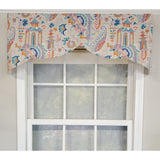 RLF Home 3" Rod Pocket High Quality Fabric Tea House Stamford Valance for Windows 50" x 16" Multi