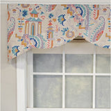 RLF Home 3" Rod Pocket High Quality Fabric Tea House Stamford Valance for Windows 50" x 16" Multi