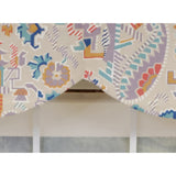 RLF Home 3" Rod Pocket High Quality Fabric Tea House Stamford Valance for Windows 50" x 16" Multi