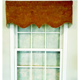 RLF Home 3" Rod Pocket High Quality Fabric Nazareth Regal Valance for Windows 50" x 17" Garnet