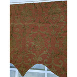 RLF Home 3" Rod Pocket High Quality Fabric Kamau Garnet Regal Valance for Windows 50" x 17" Garnet