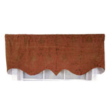 RLF Home 3" Rod Pocket High Quality Fabric Kamau Garnet Regal Valance for Windows 50" x 17" Garnet