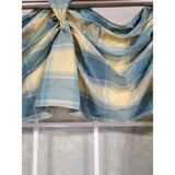 RLF Home 4" Top Tab High Quality Fabric Duncaster 2-Scoop Victory Swag for Windows 40" x 25" Porcelain