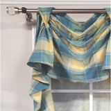 RLF Home 4" Top Tab High Quality Fabric Duncaster 2-Scoop Victory Swag for Windows 40" x 25" Porcelain