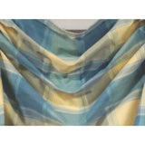 RLF Home 4" Top Tab High Quality Fabric Duncaster 2-Scoop Victory Swag for Windows 40" x 25" Porcelain