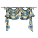 RLF Home 4" Top Tab High Quality Fabric Duncaster 2-Scoop Victory Swag for Windows 40" x 25" Porcelain
