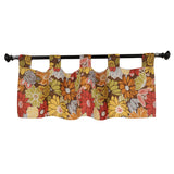 RLF Home 4" Top Tab High Quality Fabric Flormania Tab Valance for Windows 50" x 16" Multi