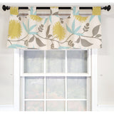 RLF Home 4" Top Tab High Quality Fabric Shine Tab Valance for Windows 50" x 16" Natural