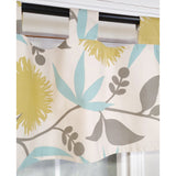 RLF Home 4" Top Tab High Quality Fabric Shine Tab Valance for Windows 50" x 16" Natural