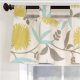 RLF Home 4" Top Tab High Quality Fabric Shine Tab Valance for Windows 50" x 16" Natural