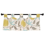 RLF Home 4" Top Tab High Quality Fabric Shine Tab Valance for Windows 50" x 16" Natural