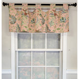 RLF Home 4" Top Tab High Quality Fabric Every Tab Valance for Windows 50" x 16" Rose
