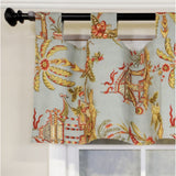 RLF Home 4" Top Tab High Quality Fabric Yang Tab Valance for Windows 50" x 16" Multi