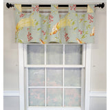 RLF Home 4" Top Tab High Quality Fabric Long Tail Tab Valance for Windows 50" x 16" Sky