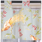 RLF Home 4" Top Tab High Quality Fabric Long Tail Tab Valance for Windows 50" x 16" Sky