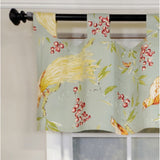 RLF Home 4" Top Tab High Quality Fabric Long Tail Tab Valance for Windows 50" x 16" Sky