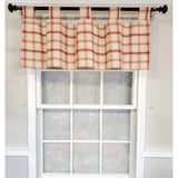 RLF Home 4" Top Tab High Quality Fabric Al Fresco Tab Valance for Windows 50" x 16" Burgundy