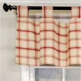 RLF Home 4" Top Tab High Quality Fabric Al Fresco Tab Valance for Windows 50" x 16" Burgundy