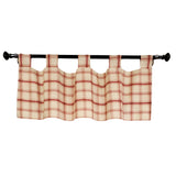 RLF Home 4" Top Tab High Quality Fabric Al Fresco Tab Valance for Windows 50" x 16" Burgundy