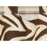 RLF Home 4" Top Tab High Quality Fabric Zebra Tab Valance for Windows 50" x 16" Brown