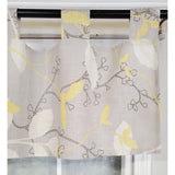 RLF Home 4" Top Tab High Quality Fabric Fall Vine Tab Valance for Windows 50" x 16" Gray