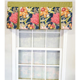 RLF Home 3" Rod Pocket High Quality Fabric Queen's Favor Pleated Valance for Windows 50" x 16" Marine