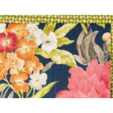 RLF Home 3" Rod Pocket High Quality Fabric Queen's Favor Pleated Valance for Windows 50" x 16" Marine