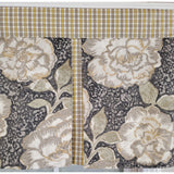 RLF Home 3" Rod Pocket High Quality Fabric Peony Ball Pleated Valance for Windows 50" x 16" Gray