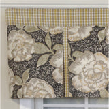 RLF Home 3" Rod Pocket High Quality Fabric Peony Ball Pleated Valance for Windows 50" x 16" Gray