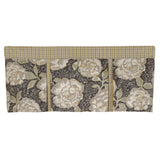 RLF Home 3" Rod Pocket High Quality Fabric Peony Ball Pleated Valance for Windows 50" x 16" Gray