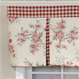 RLF Home 3" Rod Pocket High Quality Fabric D-Willow Pleated Valance for Windows 50" x 17" Red