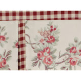 RLF Home 3" Rod Pocket High Quality Fabric D-Willow Pleated Valance for Windows 50" x 17" Red