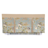 RLF Home 3" Rod Pocket High Quality Fabric Floral Essence Pleated Valance for Windows 50" x 16" Blue