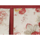 RLF Home 3" Rod Pocket High Quality Fabric Norfolk Pleated Valance for Windows 50" x 16" Red