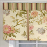 RLF Home 3" Rod Pocket High Quality Fabric Casa di Fiori Pleated Valance for Windows 50" x 16" Cameo