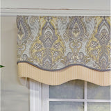 RLF Home 3" Rod Pocket High Quality Fabric Nobility Glory Valance for Windows 50" x 16" Gary