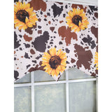 RLF Home 3" Rod Pocket High Quality Fabric Sunflower Regal Valance for Windows 50" x 17" Brown