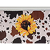 RLF Home 3" Rod Pocket High Quality Fabric Sunflower Regal Valance for Windows 50" x 17" Brown
