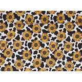 RLF Home 3" Rod Pocket High Quality Fabric Fall Field Tailored Valance for Windows 50" x 14" Yellow